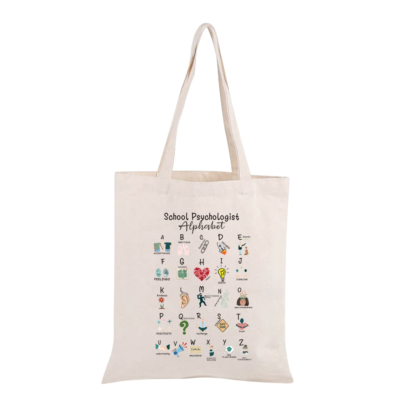 Psychologist Canvas Tote Bag Thank You Gift for Psychologist Psych Shopping Bag Book Bag End of Term Gift