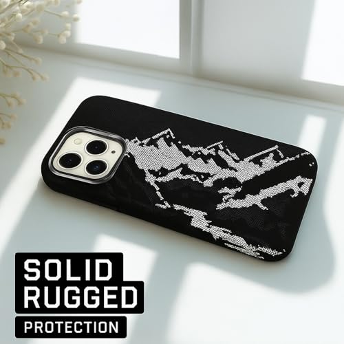Image of AIBEX Aramid Fiber Mag-Saf Case Compatible for iPhone 16 Pro | Slim Protective Back Cover with Built-in Magnets | Wireless Charging Support | Camera Ring Stand | Shockproof with Air Guard Corners