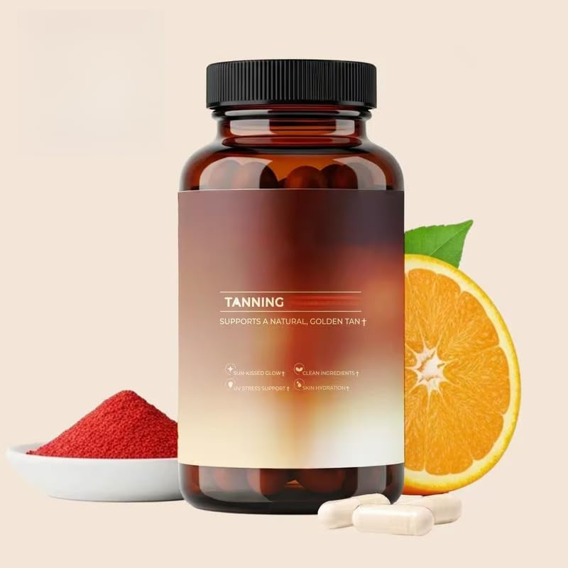 Abbronzatura - Supporta la naturale luminosità dorata, l'elasticità della pelle e le proprietà anti-età, combattendo lo stress ossidativo indotto dal sole - Non OGM - Vegano