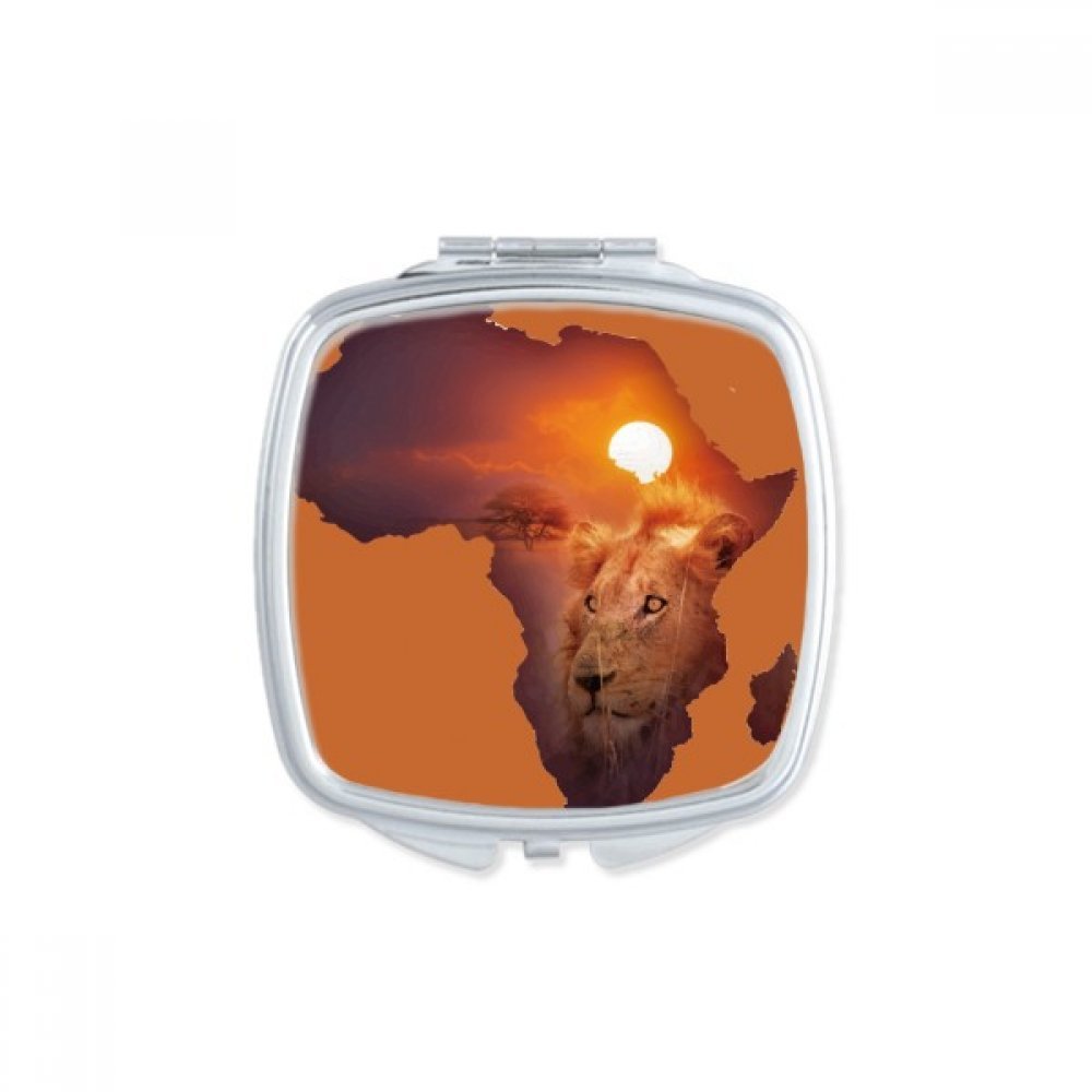 Miroir de poche lion et Afrique idée cadeau mignon fait main