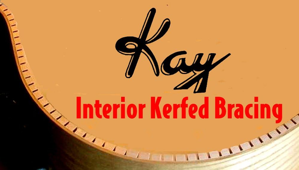 Kay Guitar K537BKS Vintage Acoustic Dreadnought Steel String Guitar, Black Smoke