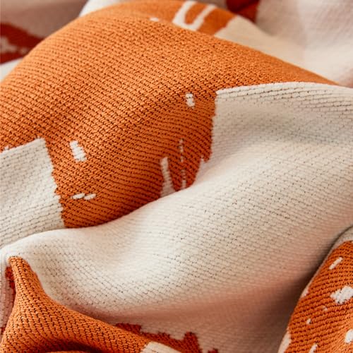 Couverture canapé chenille orange pour une ambiance cocooning salon et fauteuil 1 place - 3