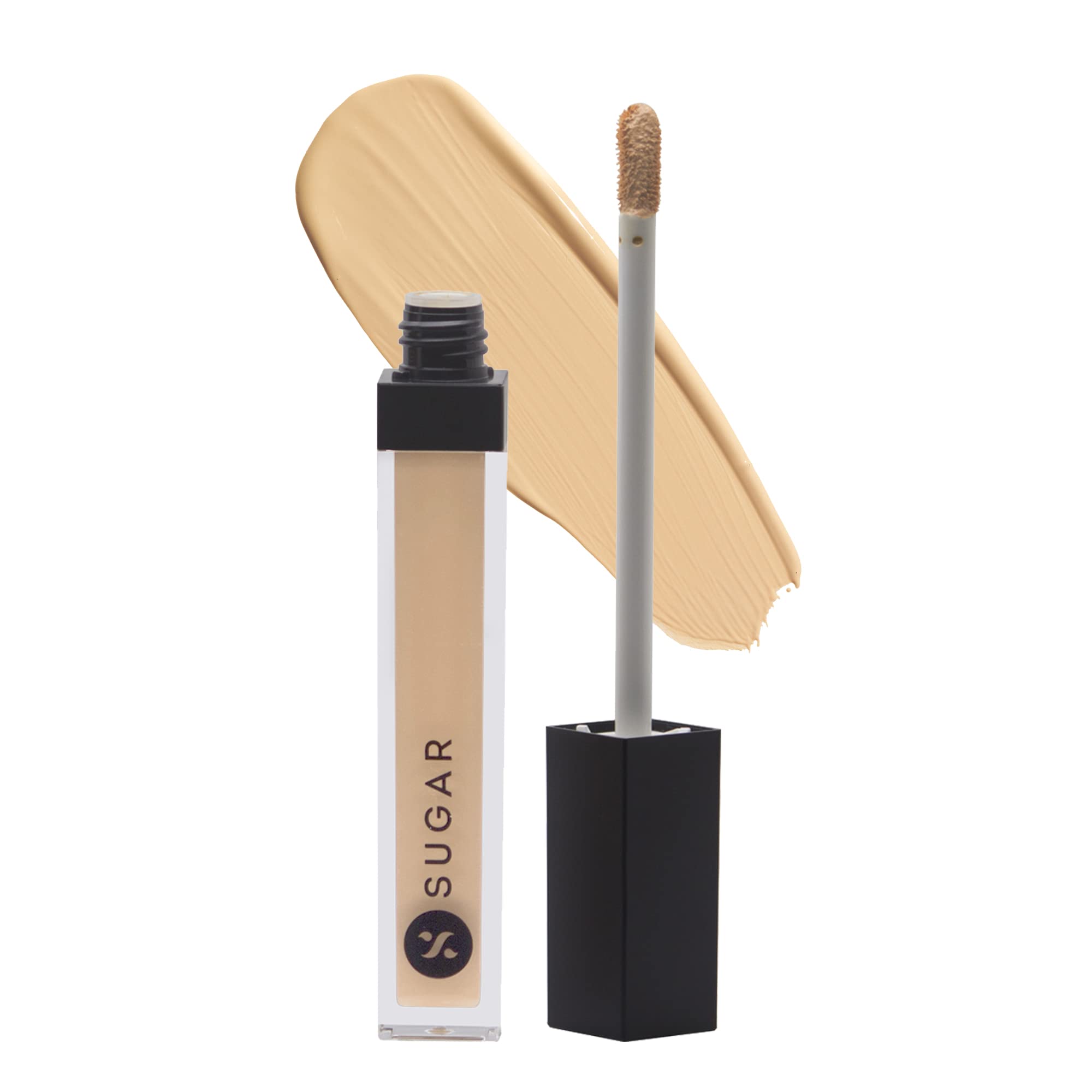 SUGAR Cosmetics Magic Wand Waterproof Concealer - 12 Con Leche (Light, Golden Undertone) Full Coverage Waterproof Longwear Formula