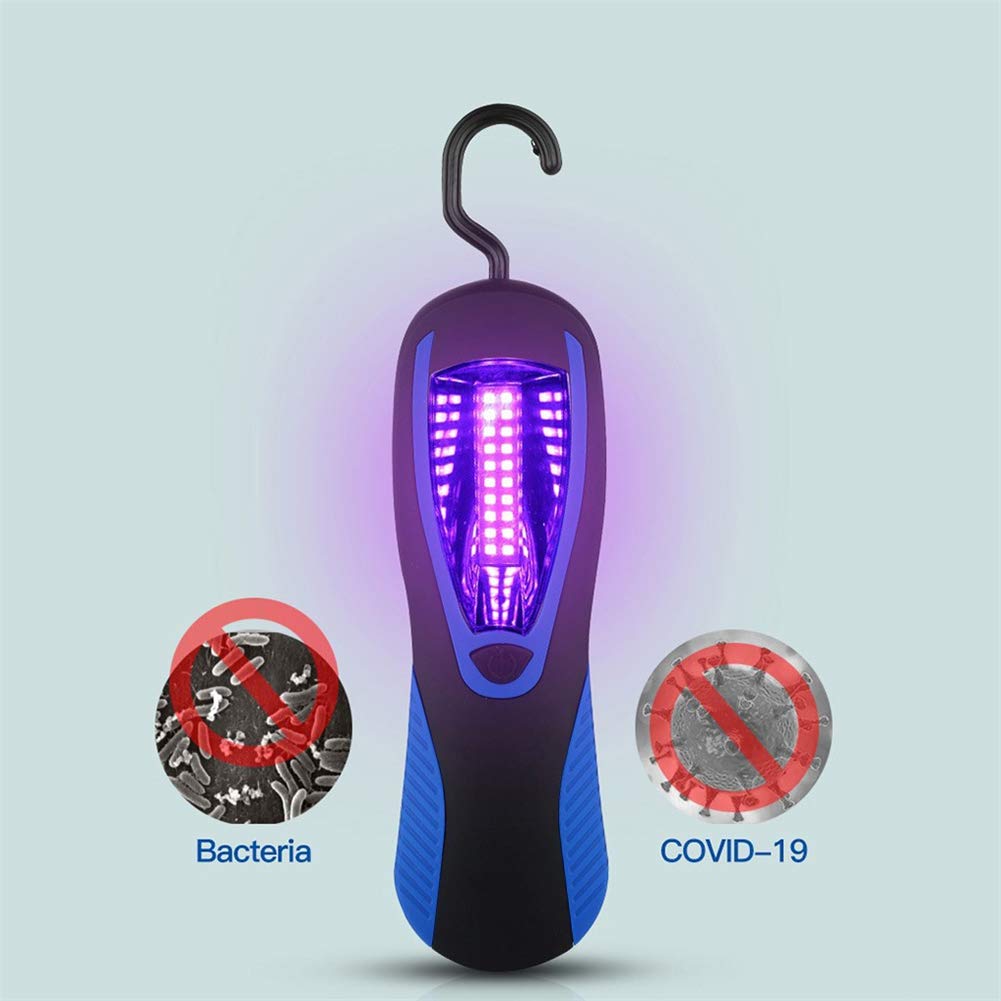 Esterilizar de mano LED de luz UV-C, USB recargable de la lámpara UV Inicio Luz Ultravioleta Filtro portátil para viajes de Hogares mascotas Aire