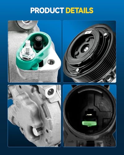Image of PHILTOP 68313 NEW Air Conditioner AC Compressor with Clutch Replacement for Hyundai Sonata 2006-2009 2.4L, Kia Optima 2007 2008 2.4L, Replace# CO11219AN Air Conditioning Compressor