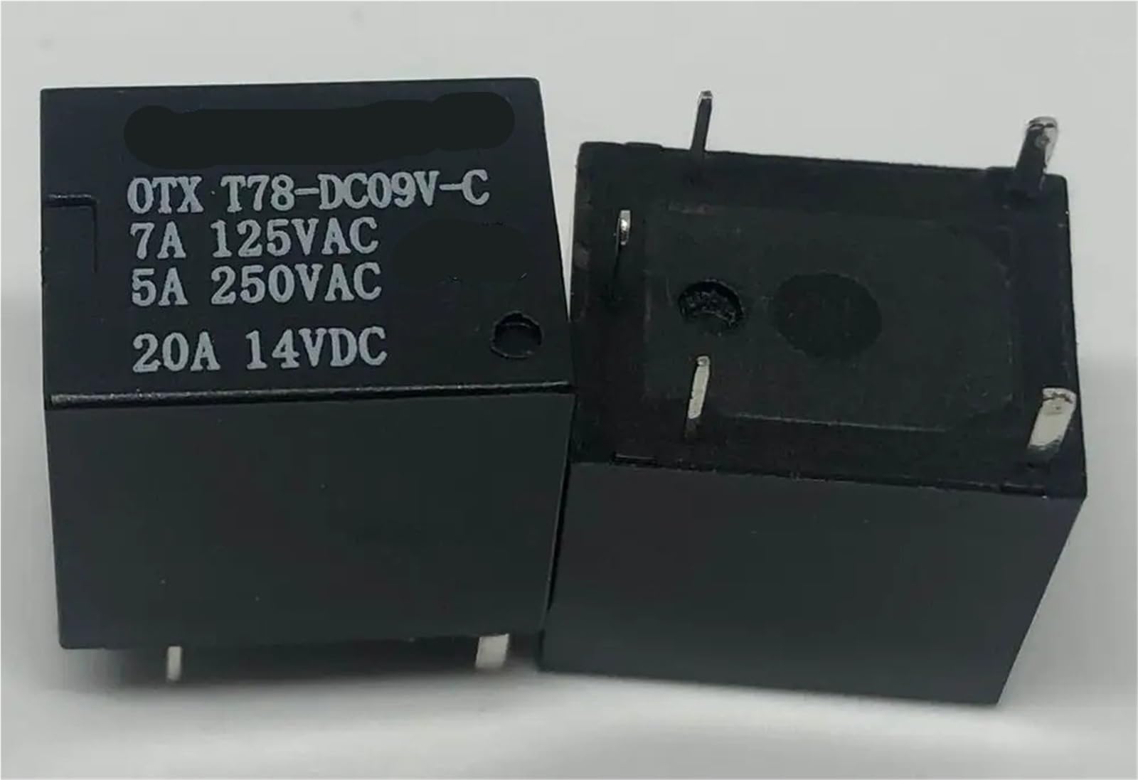Relé OTX T78-DC09V-C mini interruptor electromagnético de 9V y 5 pines 2