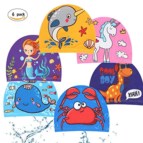 Cuffie Da Nuoto Bambini 2 Pezzi - In Silicone, Antiscivolo, Impermeabili, Design Pesce E Squalo, Taglia Unica