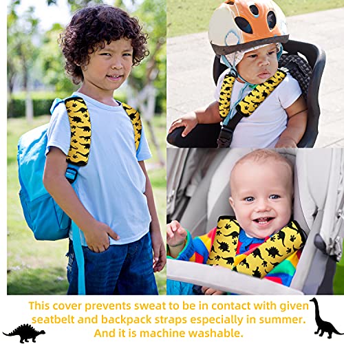 Image of Seat Belt Cover for Kids, Seat Belt Pad for Boys Girls, Car Seat Straps Shoulder Pads for Kids, Kid's Seat Belt Cushion, Shoulder Strap Pad, 1 Piece (Dinosaur)