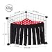 WishLotus Hamster Hideout, Small Animal Hideaway Tent Fleece Forest Pet Cage Accessories Nest Bedding for Chinchilla Guinea Pig Hedgehog Rat Squirrel Ferret Dwarf Bunny (Red+Black)