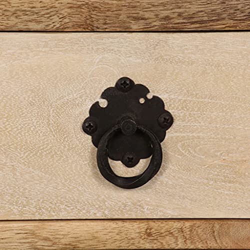 Sideboard,Kitchen Storage Cabinet,Buffet Cabinet,Cupboard Console Table,Farmhouse Buffet,Vintage Style,Home Decor,Hand-Carved Details,Easy To Assemble,For Kitchen,Solid Mango Wood 39.4"X11.8"X51.2" #TOP6