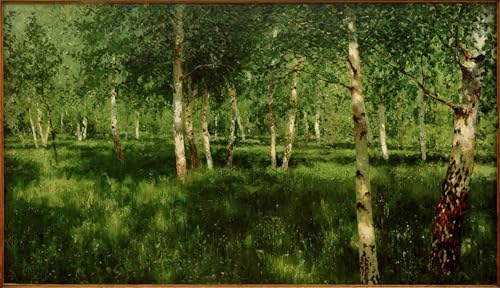 Impresiones de lienzo artísticas: cuadro Birkenhain de Isaac Levitan de 60x90cm para pared