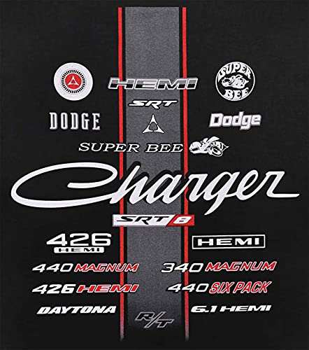 Men's Dodge Charger T-Shirt Short Sleeve Crew Neck Shirt (3X, Black) #TOP4