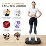 Vibration Plate Exercise Machine 450 Lbs Capacity,Vibrating Plate for Lymphatic Drainage,Power Shake Plate 199 Speeds for Weight Loss,Full Body Vibration Platform Machines for Women Men - Image 2