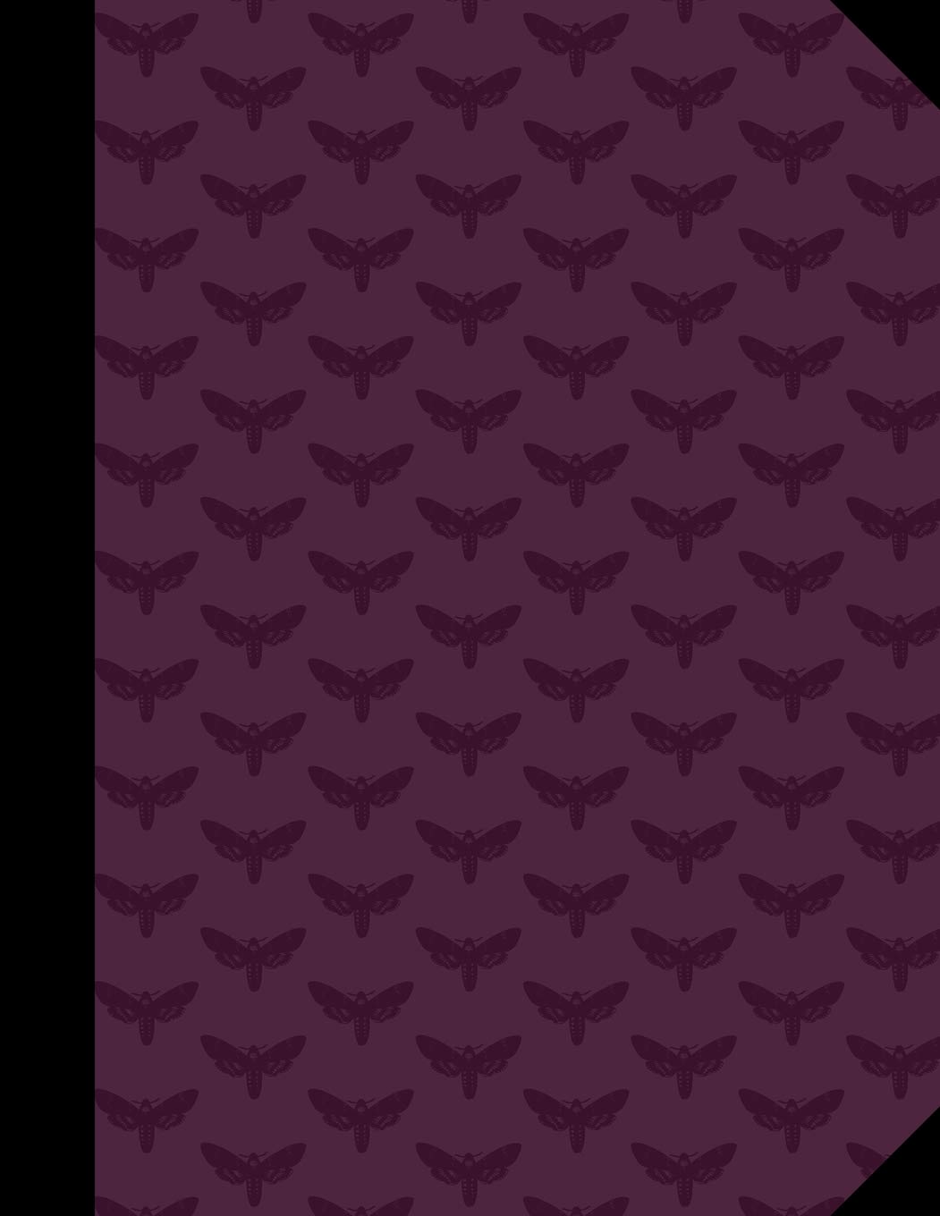 Notebook: Death's Head Moth - Purple Notebook / Journal, College Ruled, Lined Paper, Soft Cover, Letter Size (8.5 x 11)