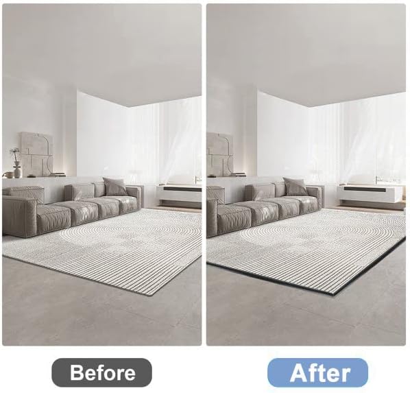 Miniatura 5 de Tira de transición de suelo de 10 pies, tira autoadhesiva para bordes de alfombra, tiras de umbral para altura de umbral de menos de 0.197 in (negro)