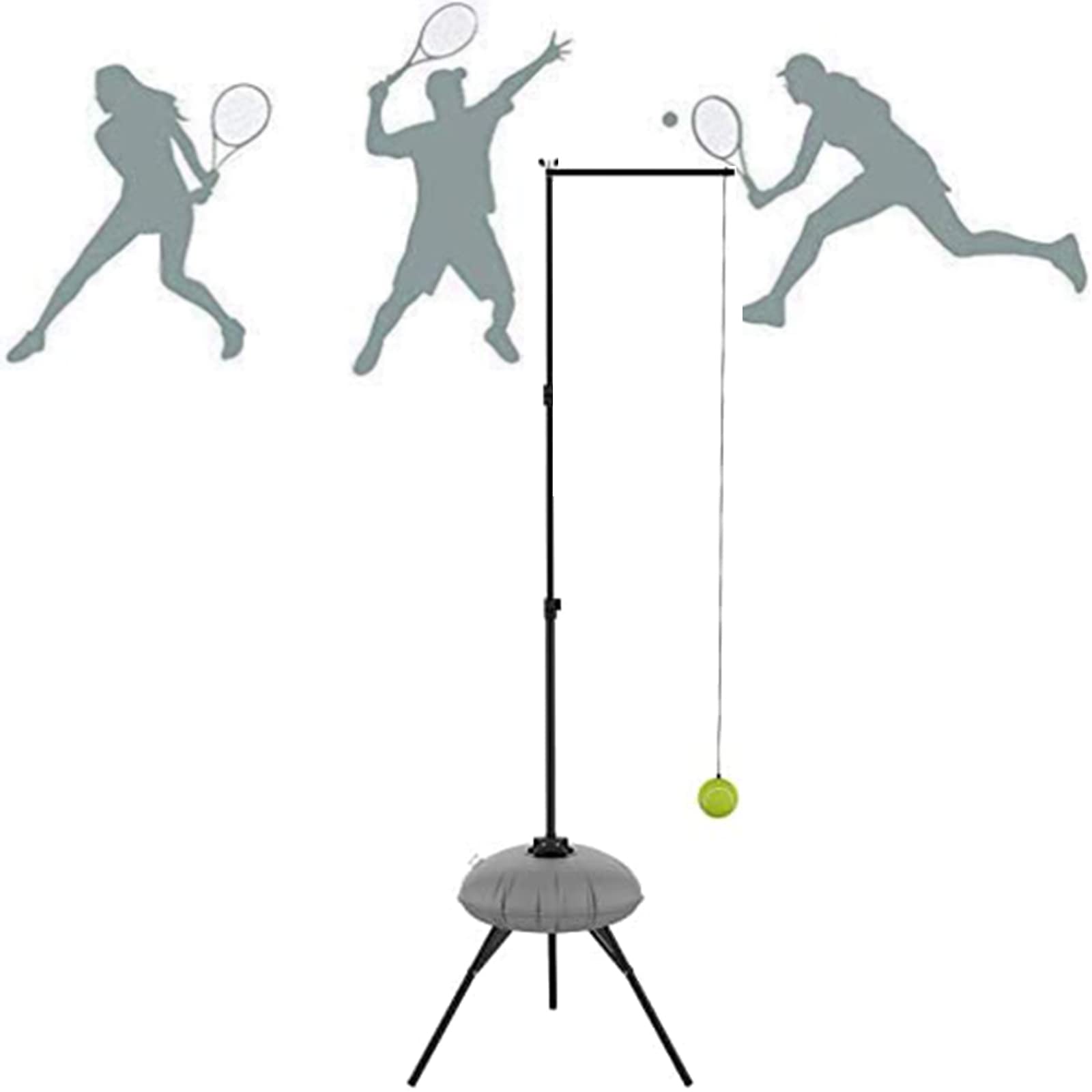 Équipement auxiliaire d'entraînement de tennis réglable et portable
