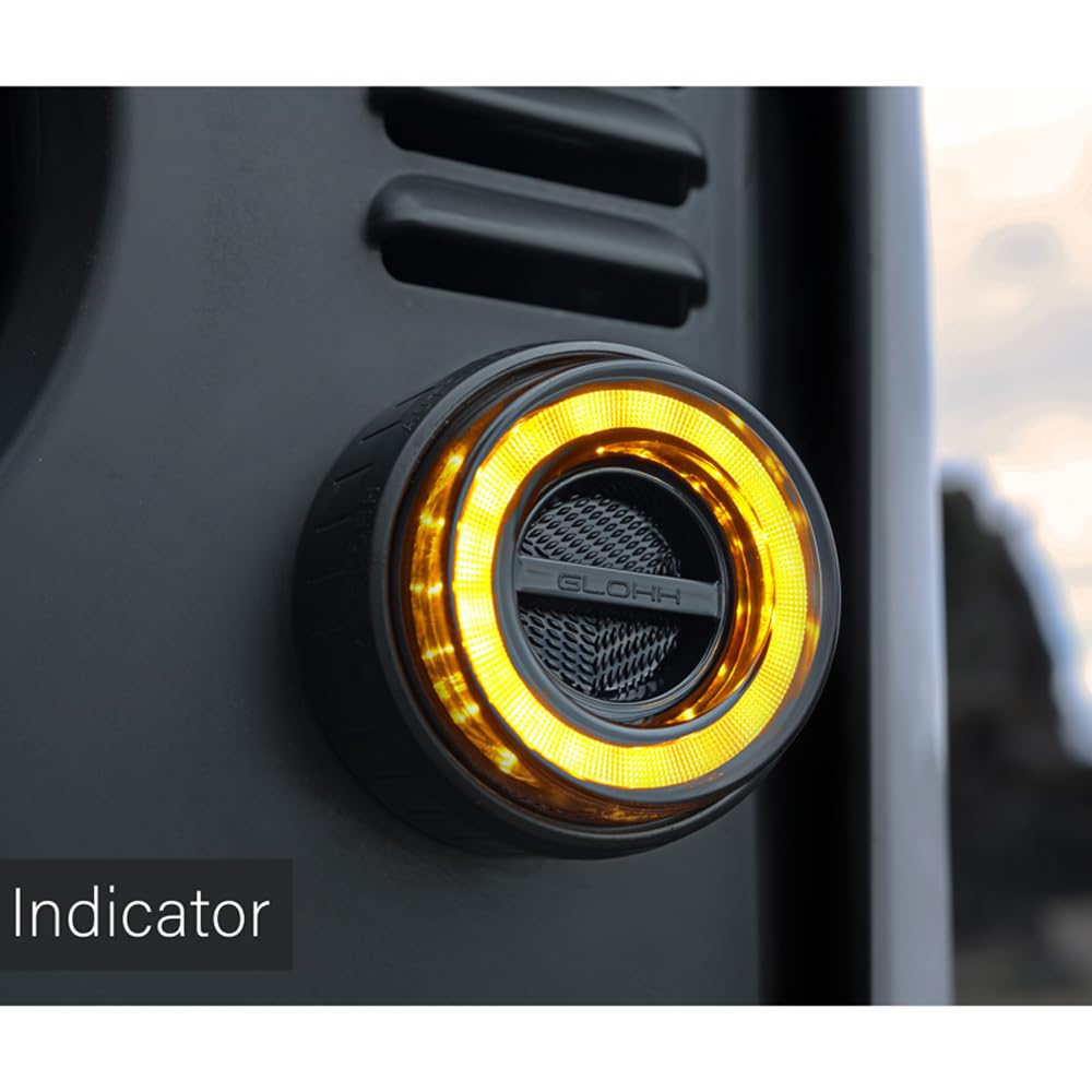 Glohh Światła przednie LED GL-2 kompatybilne z Landrover 90/110 1983-1990 & Defender (LD) 1990-2016 - Przezroczyste (4-częściowe)