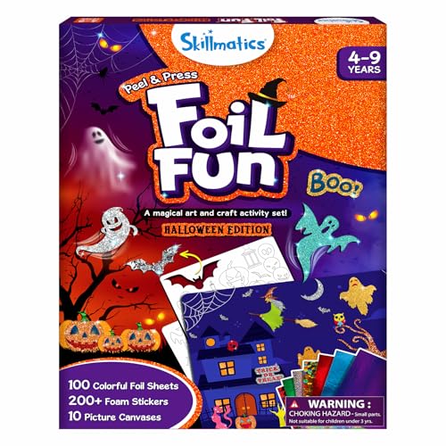 Skillmatics Foil Fun - Halloween, No Mess Art for Kids, Craft Kits,...