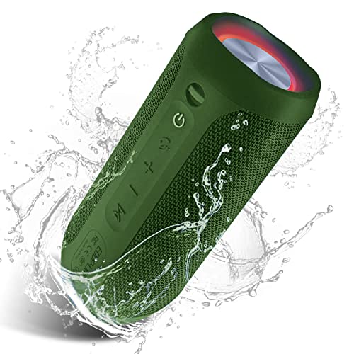 EDUPLINK Portable Speakers Waterproof Ip67 Bluetooth 5.0 Pairing Mode Long Wireless Range Loud Volume for Outside Green EDUPLINK Portable Speakers Waterproof Ip67 Bluetooth 5.0 Pairing Mode Long Wireless Range Loud Volume for Outside Green