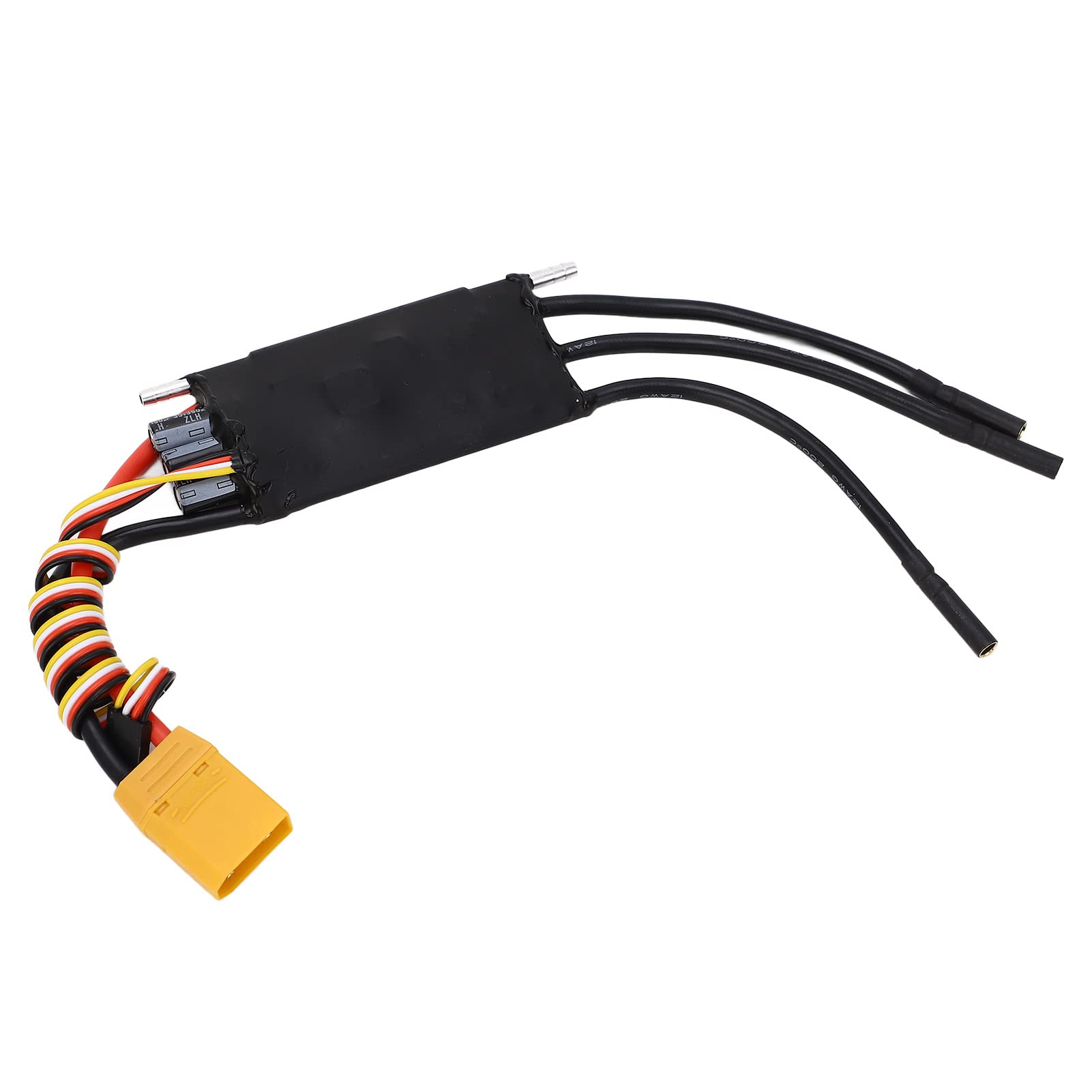 80A Zdalnie Sterowana łódka RC ESC Wodoodporny Trwały Elektryczny Regulator Prędkości dla Różnych Modeli Statków RC Czarny 96x43,5mm