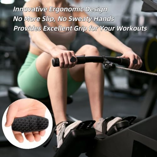 Image of Anti-Slip Workout Grips, Ergonomic Workout Gloves, Weight Lifting Grips, for Men and Women, Silicone Gym Grips Pads, Soft, Palm Protection, Suitable for Various Fitness Training