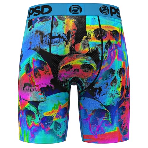 PSD Men's Boxer Briefs - Thermal Skulls, 7 Inch Inseam, Moisture-Wicking, 4-Way Stretch, Boxer Briefs for Men, Size Small4