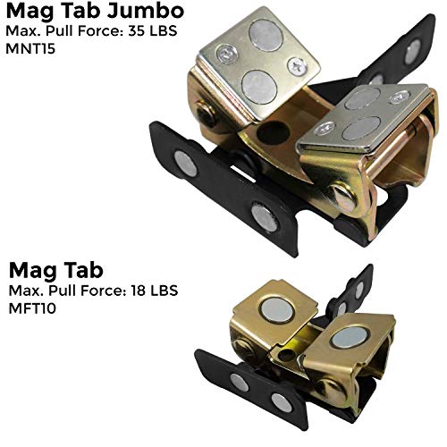 Adjustable Magnetic Tab Holder, Vertical/Horizontal Tab Holding, Adjustable V-Pads, Max Pull Force: 18 LBS, Tack Welding Tool, Patented Design, MFT10 (Pack of 2) image 4