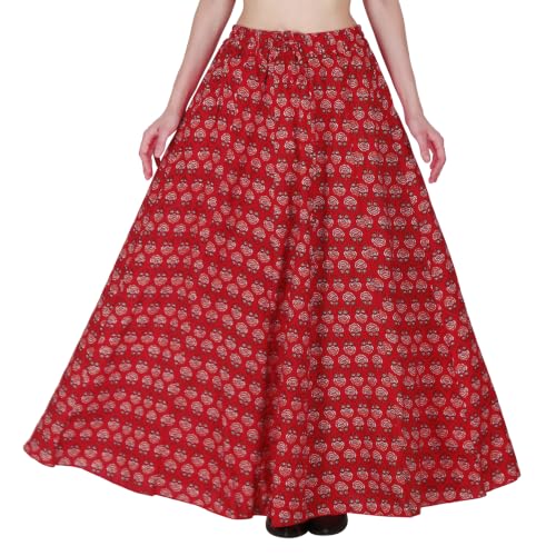 Image of Sttoffa Cotton Printed Women Wear Maxi Long Skirt 40 inch inch Full Length