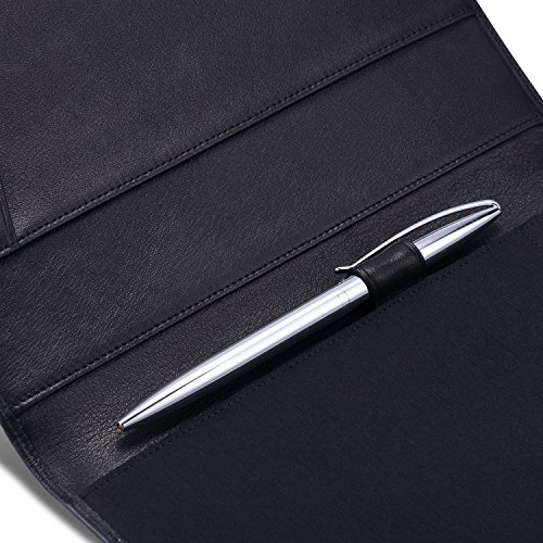 Padfolio Hiscow cuir junior avec passant stylo pour réunions de bureau