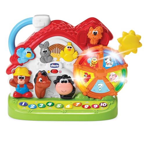 Chicco Granja Parlante, Centro de Actividades Bilingüe para Niños, Aprende Animales, Números y Colores, Modos de Juego Evolutivos con Canciones y Curiosidades