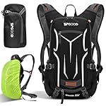 SPGOOD Mochila para bicicleta de 20L/25L/30L (9 co...: Compatibilidad con sistema de hidratación, en la correa del hombro se encuentra un sistema de hidratación oculto para bolsa de hidratación (bolsa de hidratación no incluida). Puedes beber agua mientras conduces en bicicleta. La mochila también contie...