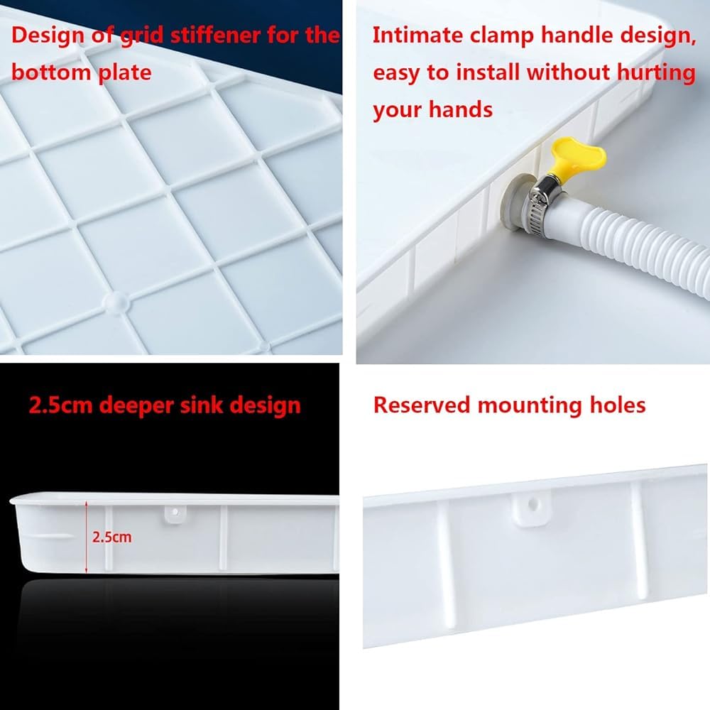 Pojemnik ociekowy AC, trwała taca odpływowa PP do dzielonych klimatyzatorów, wewnętrzna zewnętrzna miska kondensacyjna z zestawem węża spustowego