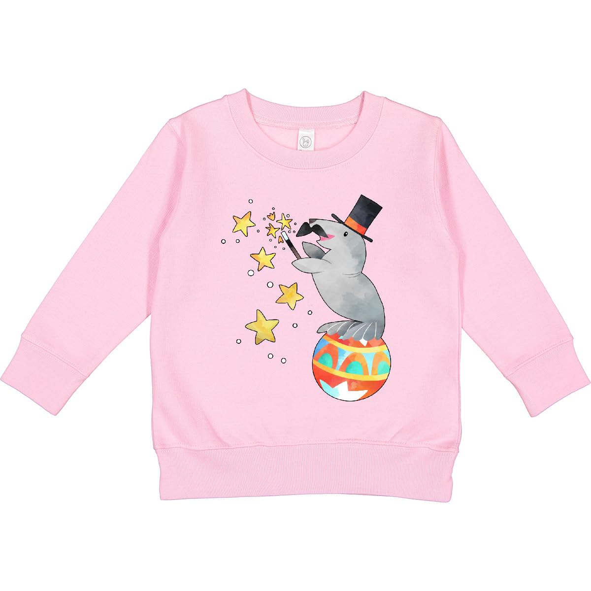 inktastic Magician Seal with Mustache Toddler Sweatshirt 3T Pink 44448