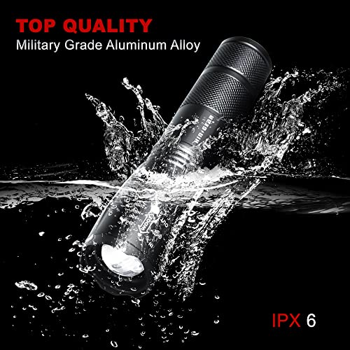 Hinsgear Led Flashlights Sl1000 Pro - 3 Pack Single Mode Bright Military Grade Flashlight, High Lumens Handheld Flash Lights Zoomable, Waterproof, Tactical & Camping Accessories #TOP5