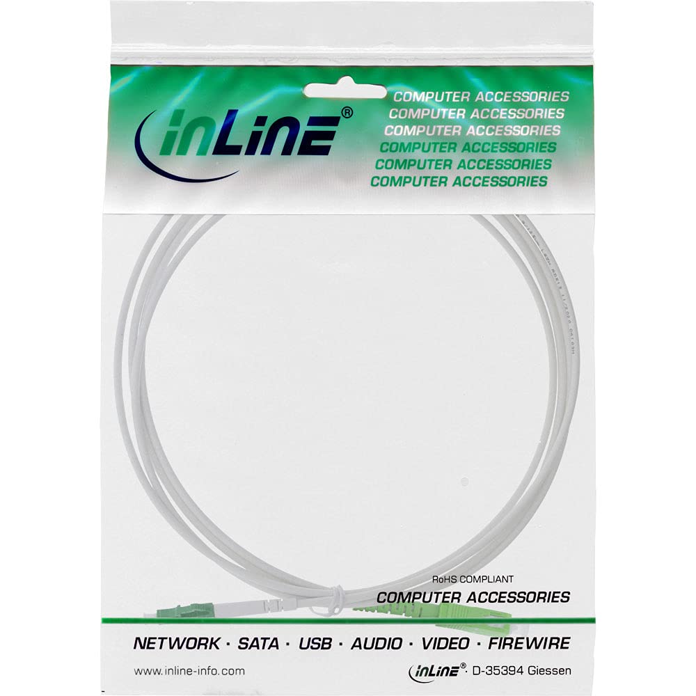 InLine® Kabel światłowodowy Simplex, FTTH, LC/APC 8° do SC/APC 8°, 9/125µm, OS2, 2 m