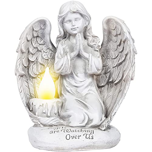 VP Home Praying Angel Watching Over Us Solar Powered LED Outdoor Decor Garden Light