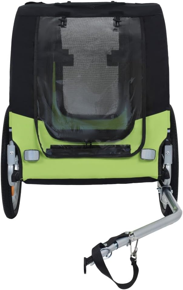 Large Folding Dog Bike Trailer with 66LB Capacity - Durable Steel Frame Pet Carrier for Cycling, Jogging, Camping and Outdoor Adventures - Black and Purple