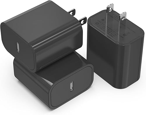 Paquete de 3 cargadores USB C de 20 W certificado Apple MFi, cargador iGENJUN PD 3.0 tipo C, cargador de pared, adaptador de corriente USBC, cubo de