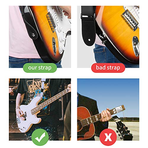 BestSounds Sangle de guitare classique en jacquard pour base de guitare, 100% coton avec extrémité en cuir véritable… - Les Beatles, Paul McCartney, John Lennon, RIngo Starr, George Harrison BestSounds Sangle de guitare classique en jacquard pour base de guitare, 100% coton avec extrémité en cuir véritable… – Image 7