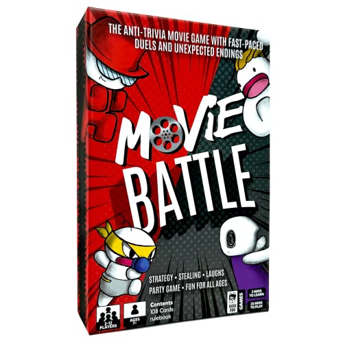 Movie Battle Card Game: Fast Paced Duels And Unexpected Endings - A Movie Party Game For The Whole Family Kids Teens - Easy To Learn - Unlimited Play - Simple Setup - Ages 7+ #TOP3