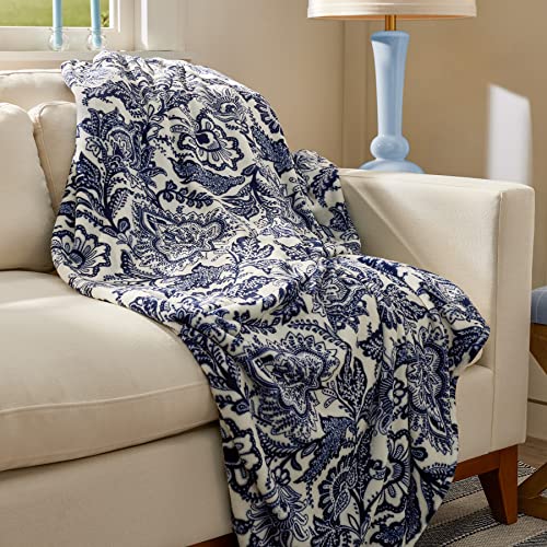 Vera Bradley Women's Oversized Fleece Plush Throw Blanket, Java Navy & White, King #TOP2