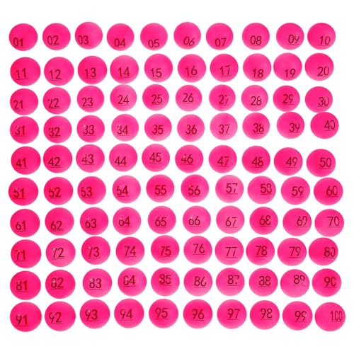 Balles de bingo numérotées 1 à 100 ERINGOGO en plastique pour jeux
