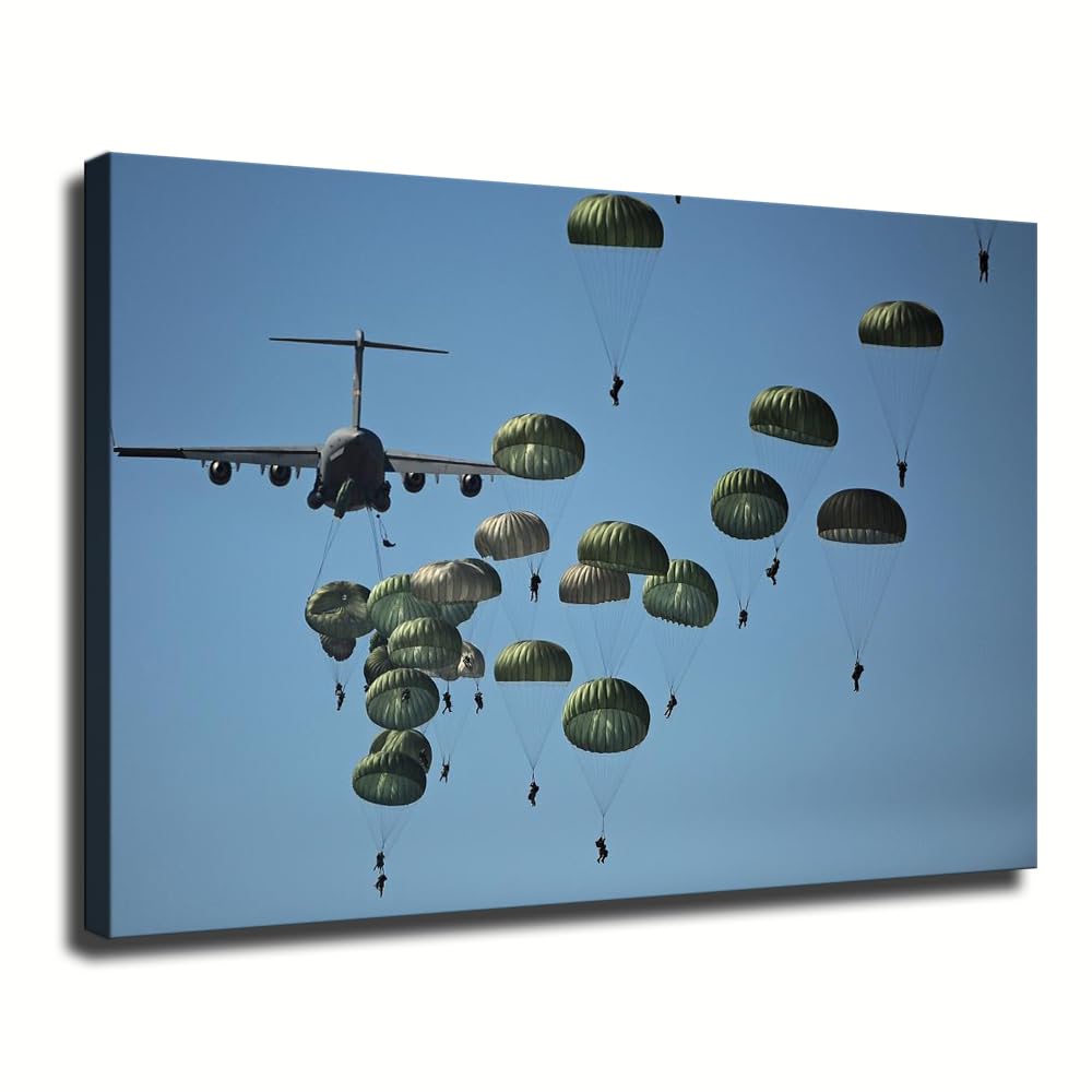 82nd Airborne US Army Canvas Art (Unframed,16×24inch) Unframed 16×24inch