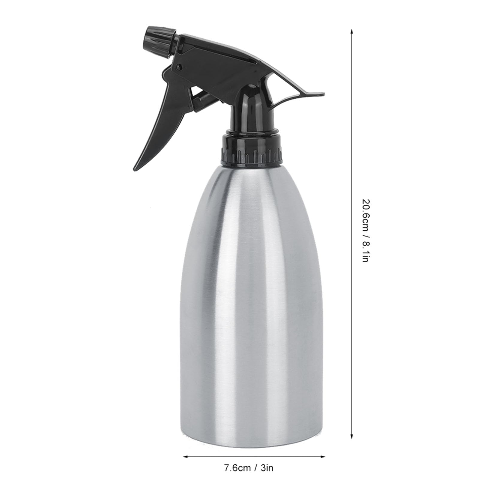 Flacone Spray in Acciaio Inossidabile, 500ml Spruzzino Piante In Acciaio Cucina Manuale Spruzzo Bottiglie Spray per Giardinaggio Cucina Grigliate