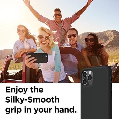 elago Liquid Silicone Case Compatible With iPhone 11 Pro Case (5.8 inches), Silicone Mobile Phone Case, All-Round Protection: 3-layer Protective Case, Black