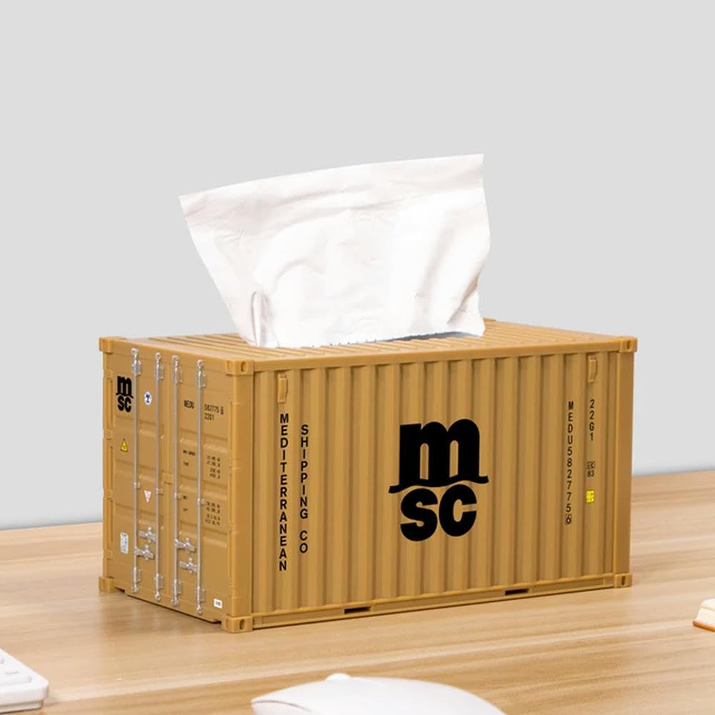 Opica C Ontainer Tissue Box Reative Storage Napkin Holder Shipping Ontainer Model Desktop Storage Napkin Box Fashion Decoration