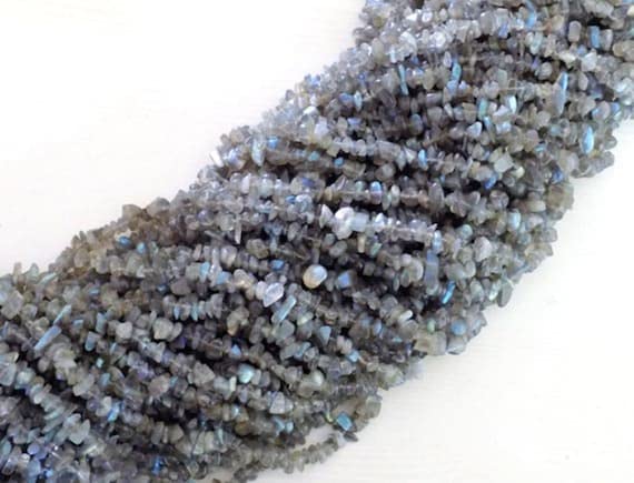 Labradorite bleue naturelle anti-ternissement en éclats réguliers de 2-3mm pour enfilage