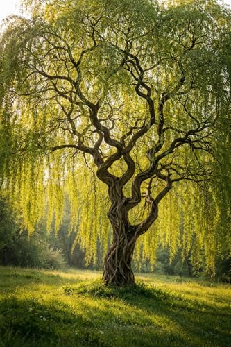 4 Curly Willow Tree Cuttings for Planting - Fast Growing Trees for Privacy or Shade - Unique Naturally Curly Branches - Grow 4 Corkscrew Willow Trees