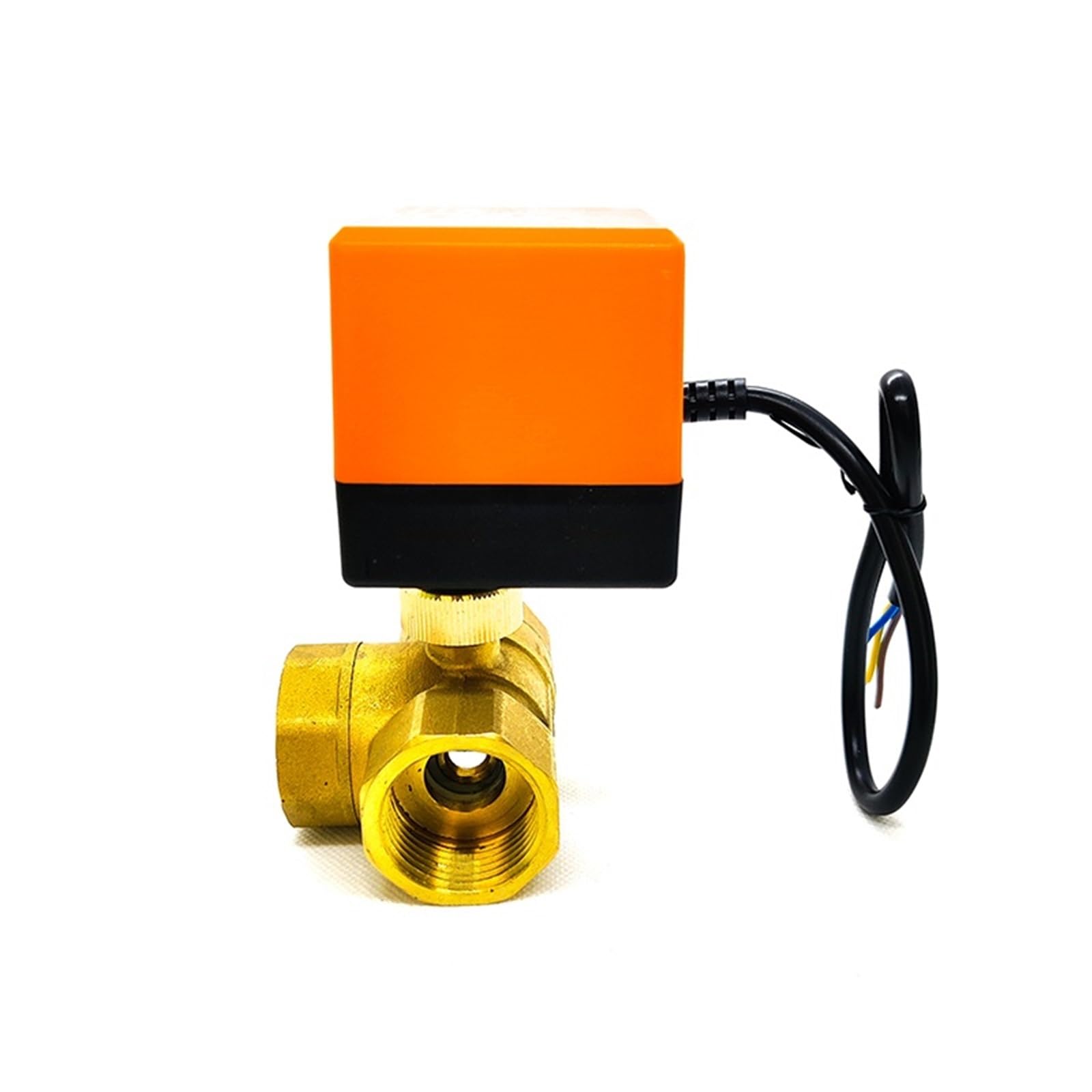Valvola a sfera elettrica in ottone da 1 pollice a tre fili a tre vie aria condizionata riscaldamento a pavimento torre dell'acqua valvola di commutazione 220 24 12 V 1 pz(220VAC)