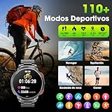 Haulvean Military Smartwatch for Men with Bluetooth Calls, 1.85 Inch HD Display, 730 mAh Battery, IP68. Fitness Tracker with LED Torch, 24/7 Heart Rate, Sleep Monitoring, with Android and iOS. - Image 5